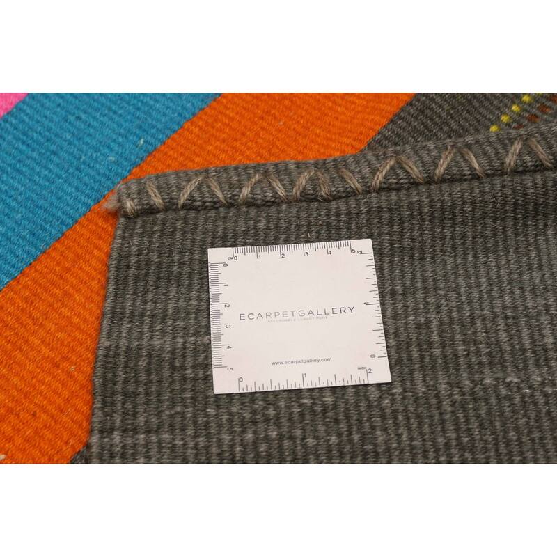 ECARPETGALLERY Flat-Weave Ankara FW Grey Wool Kilim - 9'8 x 13'0