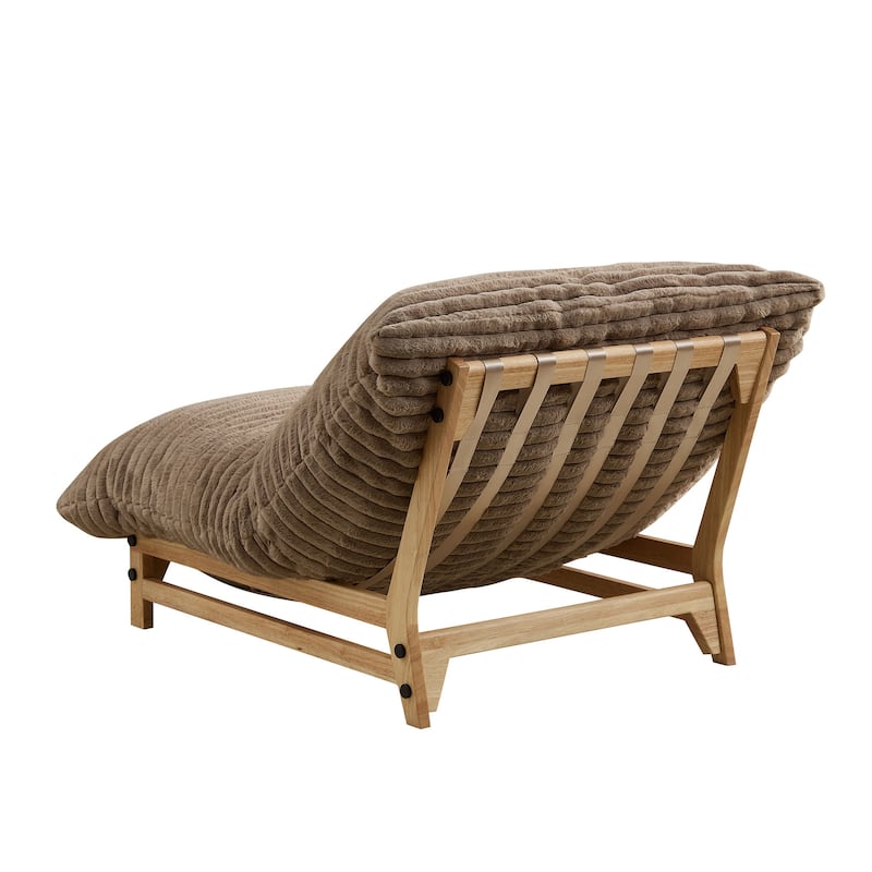Accent Armless Lazy Sofa,Casual Single Sofa,Corduroy Fabric, For Living Room And Bedroom,With Backrest,Single Seat