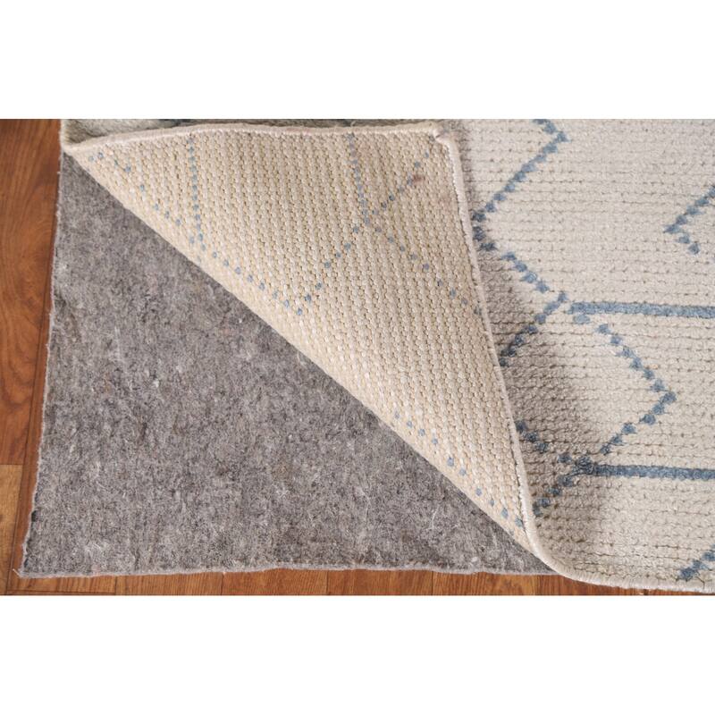 All-Over Moroccan Indian Area Rug Hand-Knotted Wool Carpet - 5'0"x 7'11"