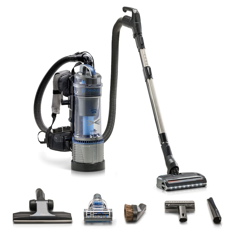 Prolux Lightweight Bagless Backpack Vacuum w/ Power Nozzle and 5yr Warranty - 11"x14"x22"