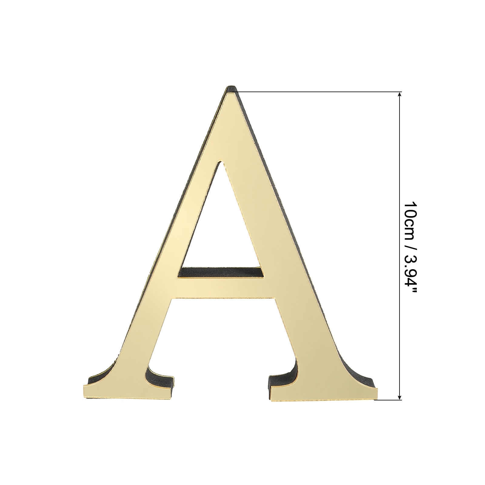 3D Acrylic Mirror Letters Wall Stickers, Gold Letters Self-Adhesive Home  Wall Decor, Alphabet Sign Art Sticker Wall Decals for Living Room Bedroom