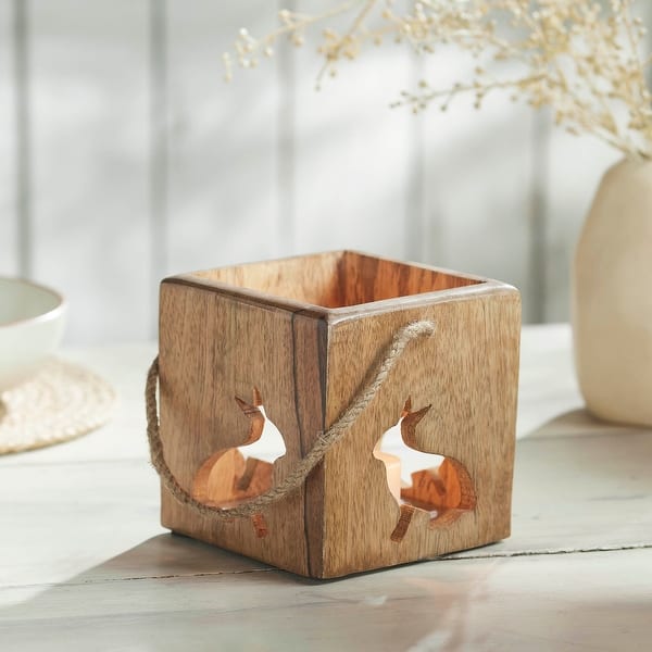 slide 2 of 6, Bunny Hop Wooden Bunny Cutout Box w/ Twine 4.75x5x5