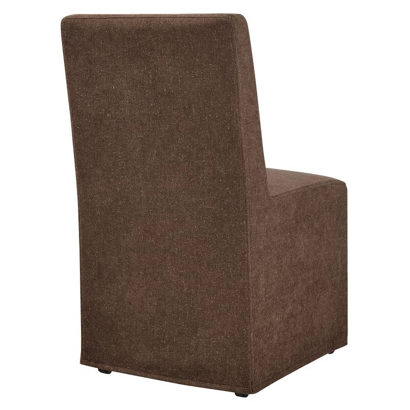 Tessera Upholstered Linen-Blend Slipcovered Dining Chair