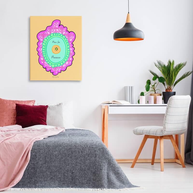 Stupell Press For Prosecco Button Canvas Wall Art Design By Katie Conley