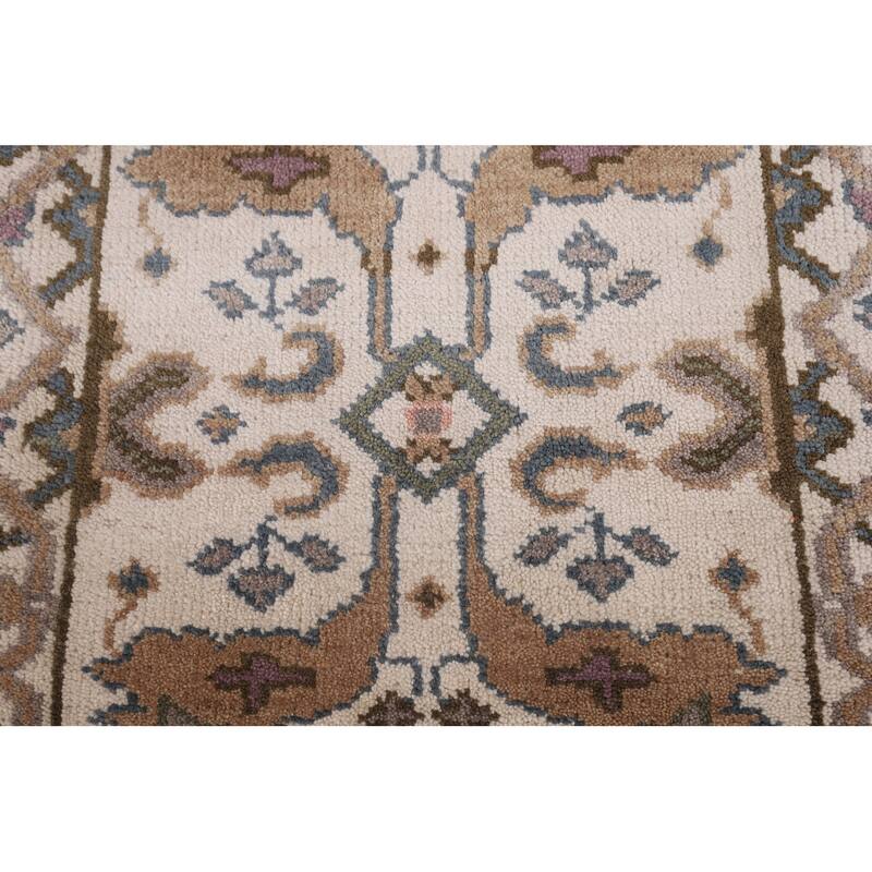 Oushak Oriental Runner Rug Hand-Knotted Wool Carpet - 2'7" x 7'8"
