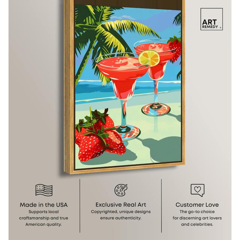 Strawberry Daiquri Breeze Canvas by Art Remedy