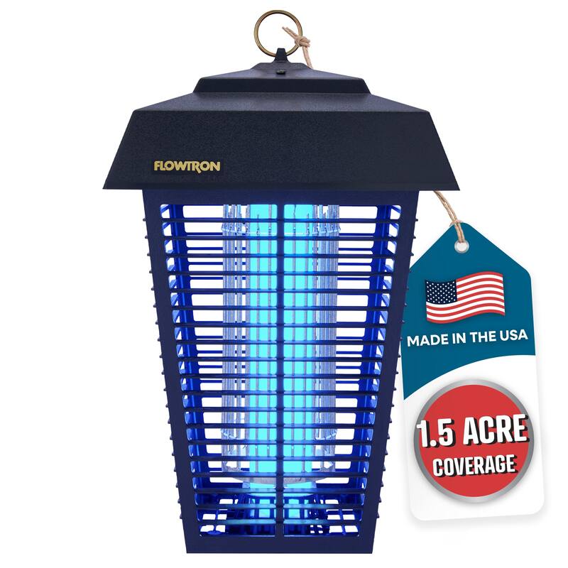 Flowtron Bug Zapper, Mosquito Zapper with 1 Acre of Coverage, Bulb & 5600V Killing Grid - 1-1/2 Acre