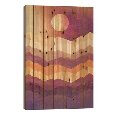 Magic Hour Print On Wood by Elisabeth Fredriksson - Multi-Color
