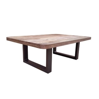 Curvet Mango Wood & Steel Sled Base Coffee Table - Bed Bath & Beyond ...