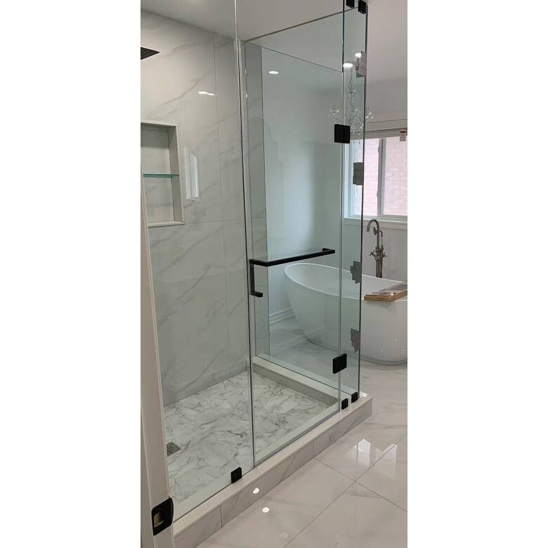 CEL Square Tubing 8" Pull Handle with 18" Towel Bar Comb Sets for Shower Door - 8" x 18"
