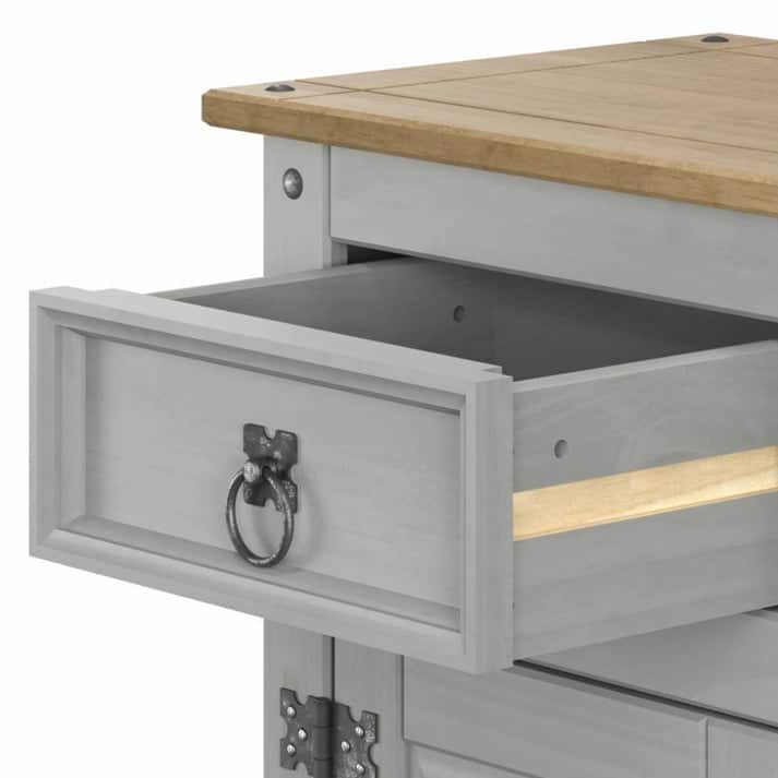 Wood Nighstand 1 Door 1 Drawer Corona Collection | Furniture Dash