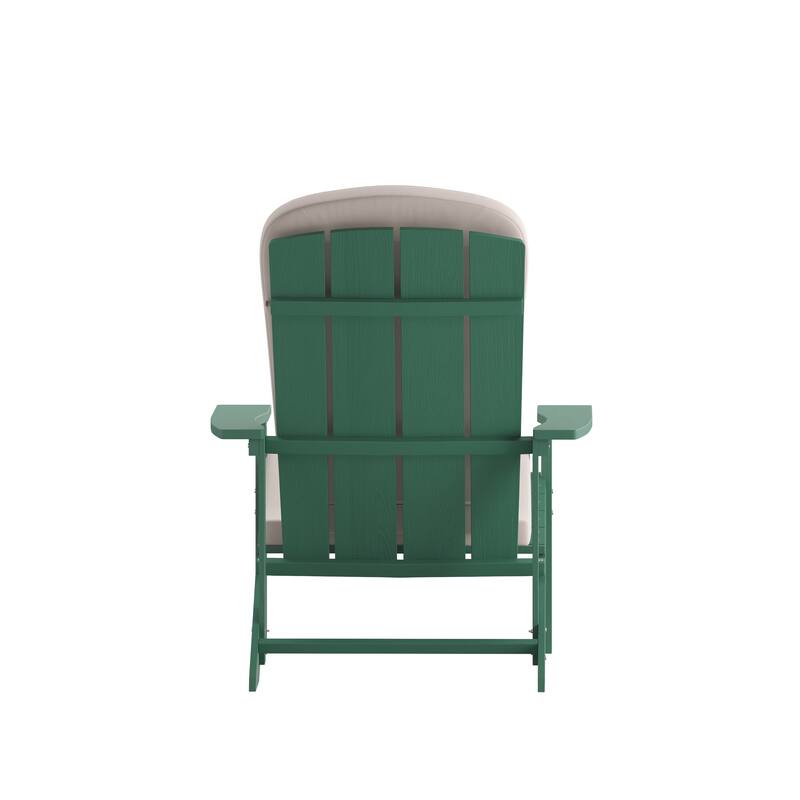 Indoor/Outdoor Adirondack Chairs with Cushions - Set of 2