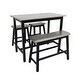 preview thumbnail 8 of 30, Christopher Knight Home Pomeroy 4-piece Wood Dining Set Gray+Black