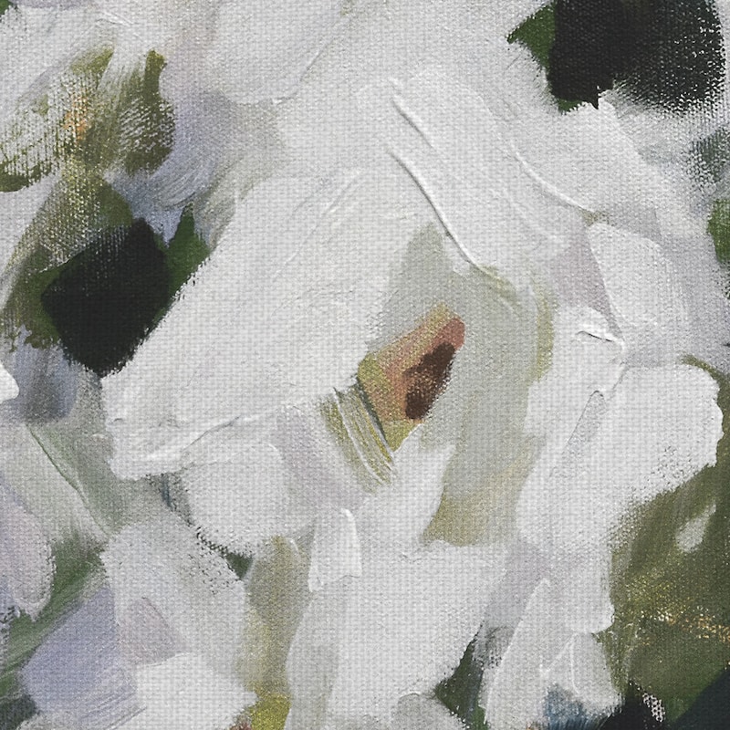 White Peony Bouquet Soft by Pamela Gatens Canvas Art Print