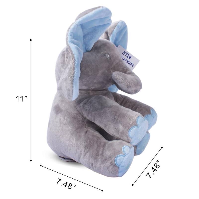 Dimple Kyle the Peek-a-Boo Singing Elephant - Interactive Plush Toy for Babies and Toddlers with Songs and Movable Ears