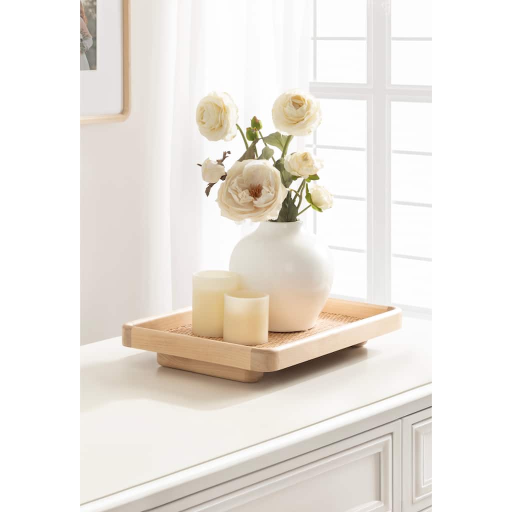 Kate and Laurel Planche Rectangle Woven Tray