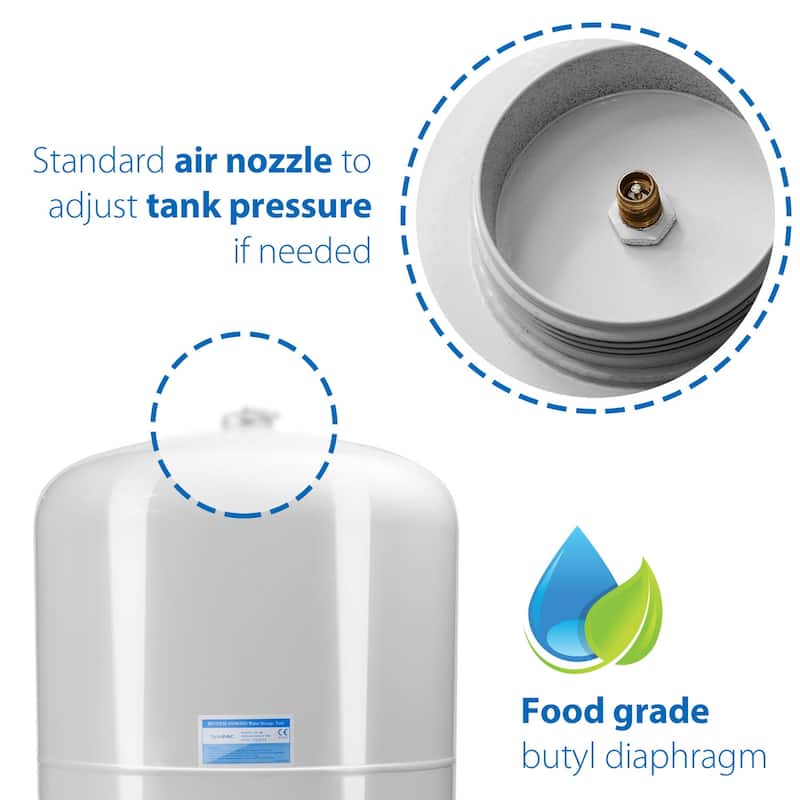 iSpring Metal/Rubber Reverse Osmosis Pressurized Water Storage Tank