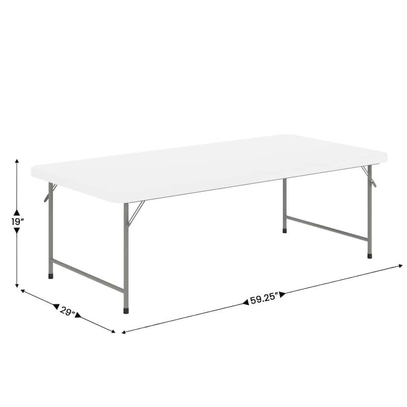 4.93-Foot Kid's Plastic Folding Activity Table - Play Table - 59.25"D x 29"W x 19"H