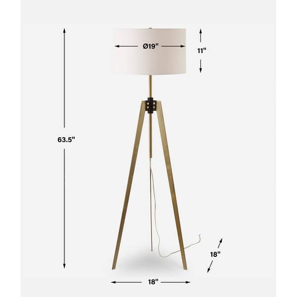 Uttermost Anchorage Tri-pod Floor Lamp - 63.5'' H X 19'' W X 19'' D