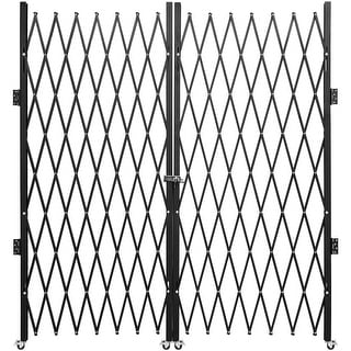 Double Folding Security Gate, 5.1' H X 10.2' W Folding Door Gate