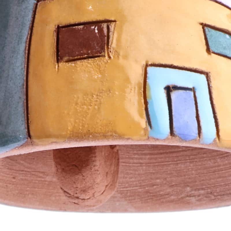 Novica Handmade Serene Home Ceramic Bell Ornament
