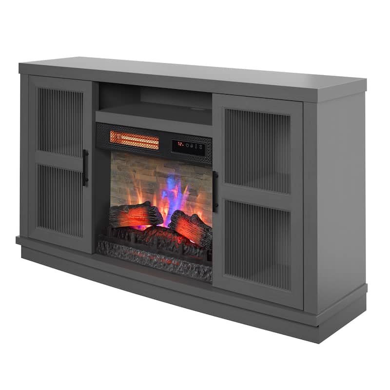 duraflame® Electric Fireplace Entertainment Console for 60 Inch TVs, Antique Gray