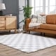 preview thumbnail 13 of 82, Hauteloom Atira Living Room, Bedroom Area Rug - Contemporary - Plush Pile - Light Gray,Cream - 7'10" x 10'3"
