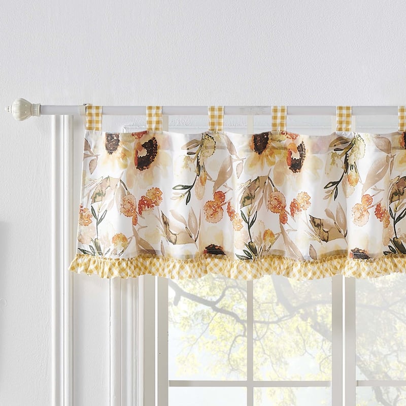Greenland Home Fashions Somerset Farmhouse Ruffled Window Valance