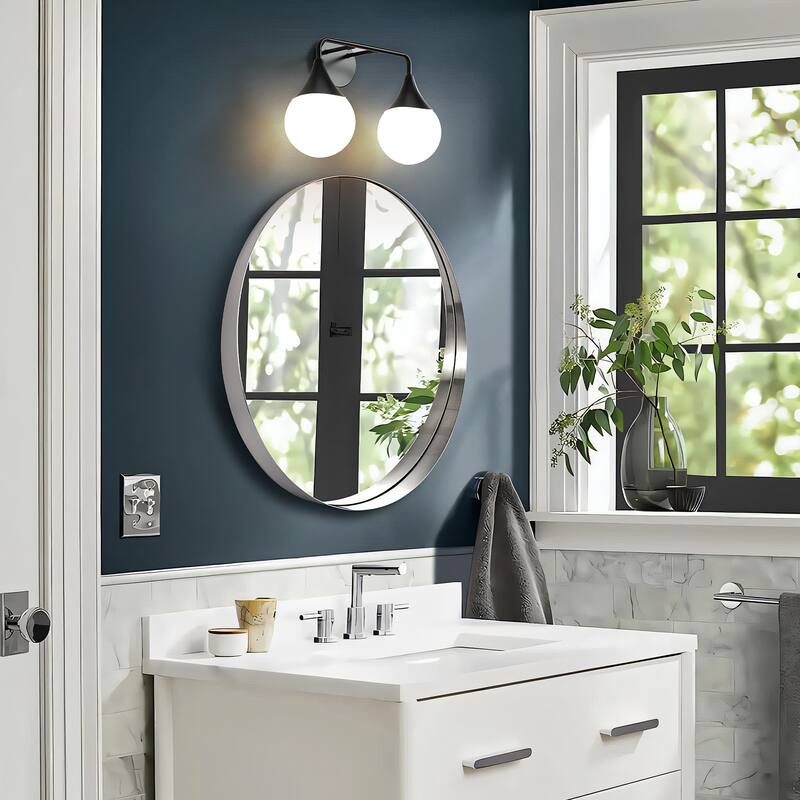 Dimmable Vanity Light with Clear Glass Shade