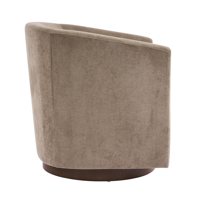 Christopher Knight Home - Halo Modern Swivel Upholstered Barrel Chair with Wooden Base