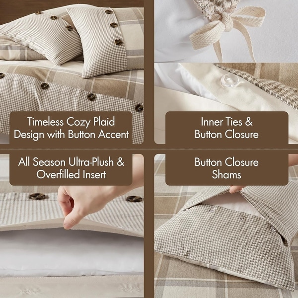 THE TOE （Madison Jacquard ） Madison Park Signature Cotton Jacquard Comforter Set - On