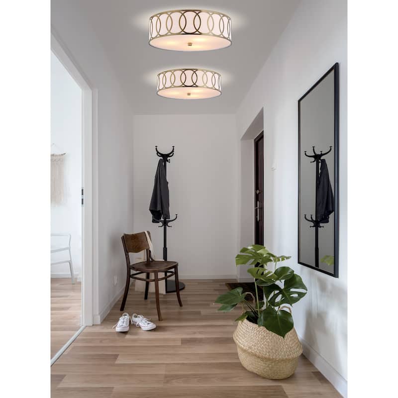 Elizabeth Metal LED Flush Mount, by JONATHAN Y