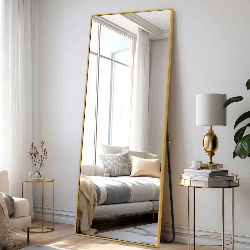 Dovelina Modern Full Length Floor Mirror - Freestanding Vanity Mirror for Bathroom or Living Space