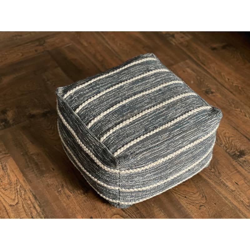 LOOMINAIRE Handmade "Cebu" Cotton Natural Fiber Easy Maintenance Pouf / Footstool