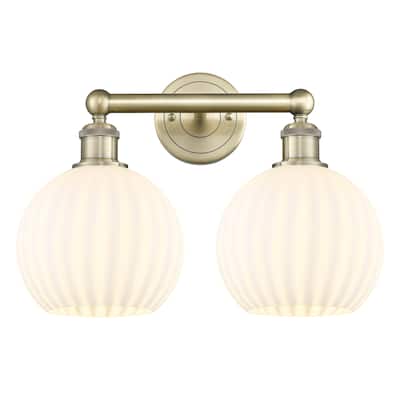 Innovations Lighting 616-2W 12 17 White Venetian Vanity White Venetian