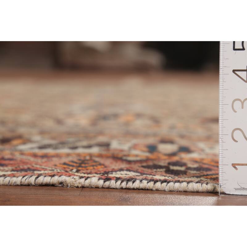 Garden Design Bakhtiari Persian Vintage Rug Hand-Knotted Wool Carpet - 6'10"x 10'8"