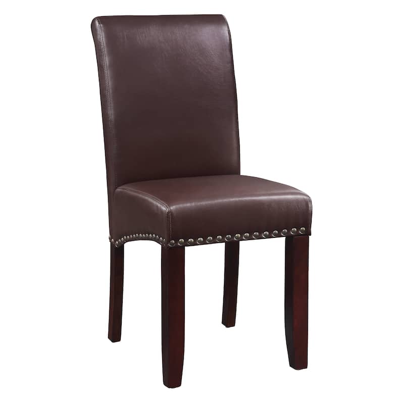 Copper Grove Five Bridge Eco Parsons Faux Leather Nailhead Chair