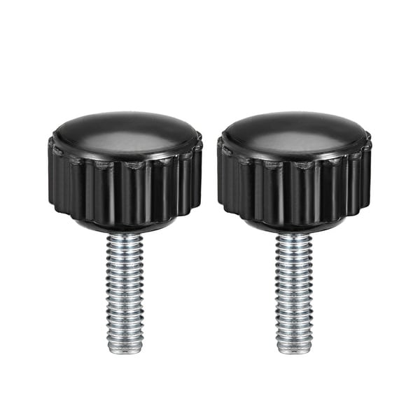 M4 x 16mm Male Thread Knurled Clamping Knobs Grip Thumb Screw on Type 2 Pcs