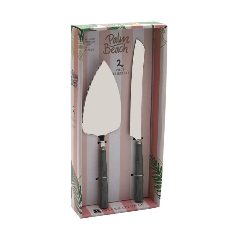 International Silver Palm Beach 2 Piece Dessert Set