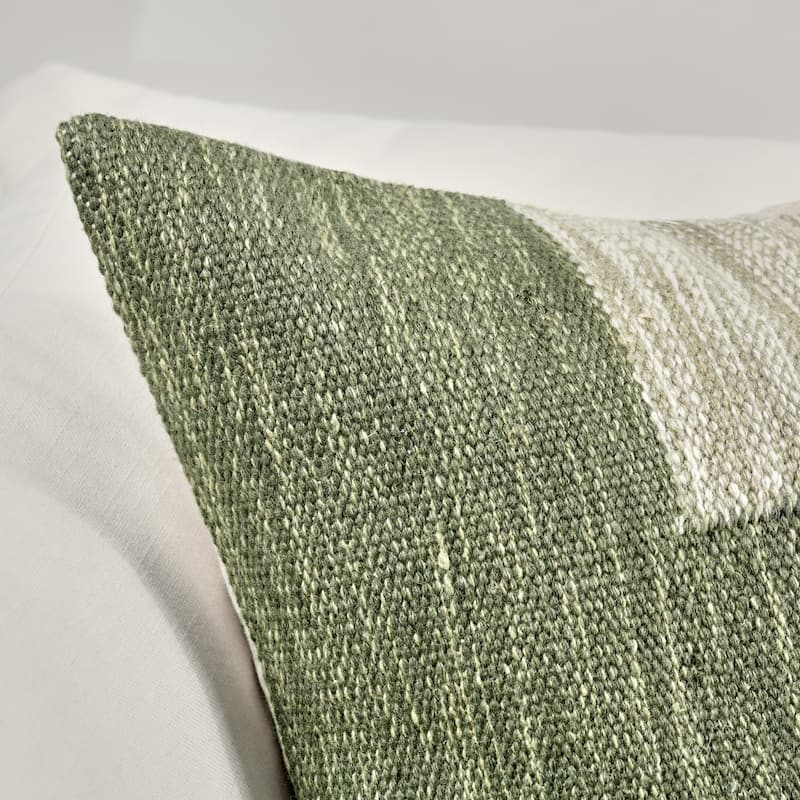 Villa by Classic Home Kass Woven Fabric Color Block Throw Pillow