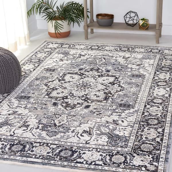 slide 2 of 14, SAFAVIEH Vintage Persian Naile Rug 8' x 10' - Navy/Ivory - Rectangle