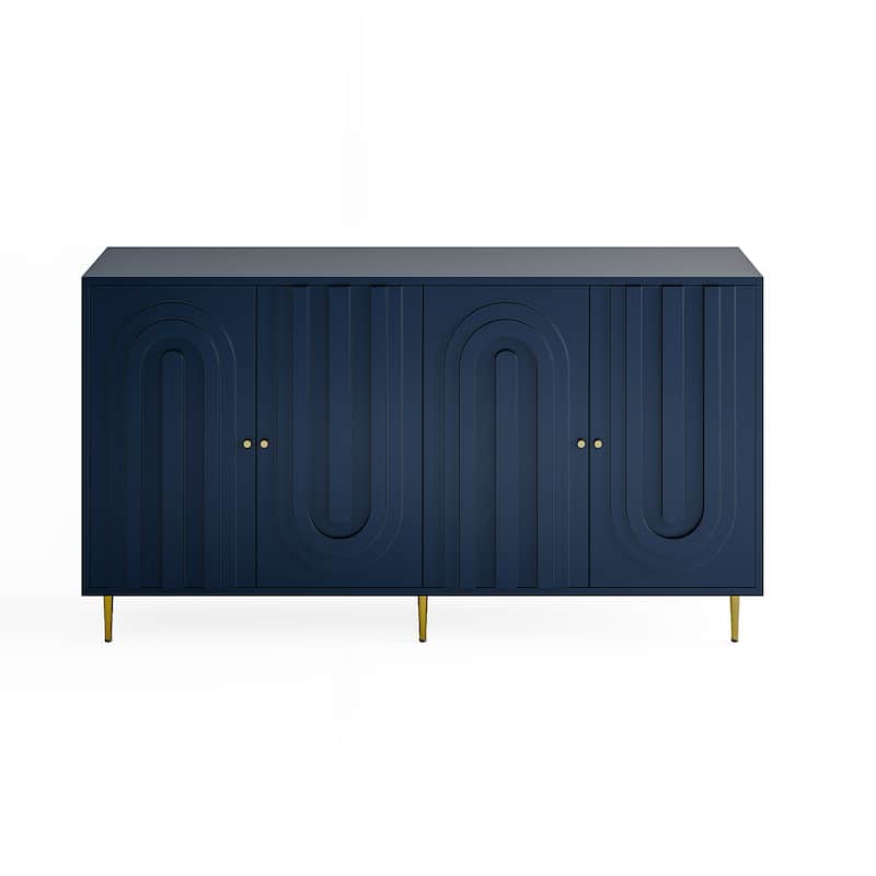 4-Door Wooden Sideboard Storage Cabinet