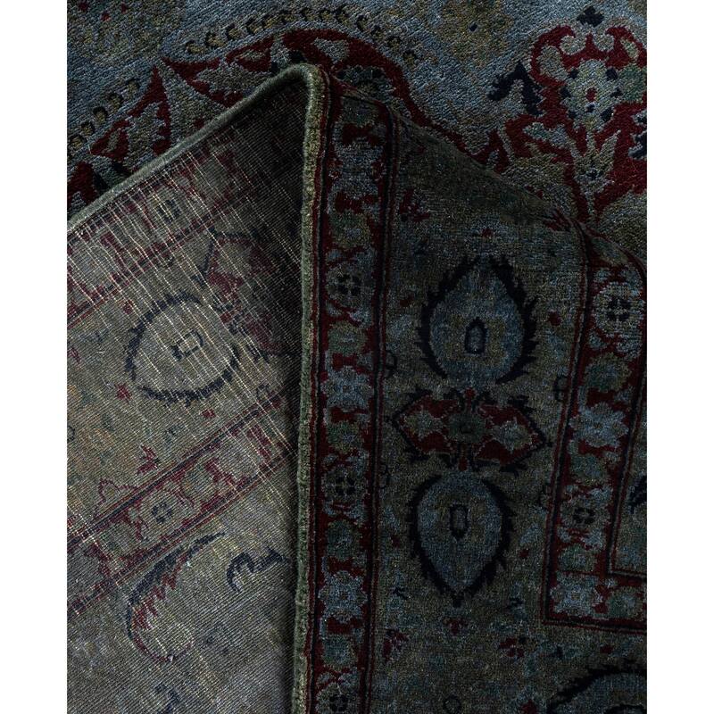 Overdyed One-of-a-Kind Hand-Knotted Area Rug - Green - 4' 2" x 6' 3"