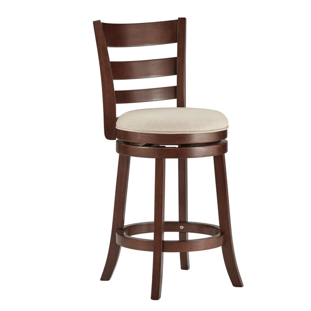 Verona Ladder Back Swivel Counter Height Stool by iNSPIRE Q Classic