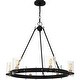 preview thumbnail 1 of 5, Gloucester 6-Light Matte Black Chandelier