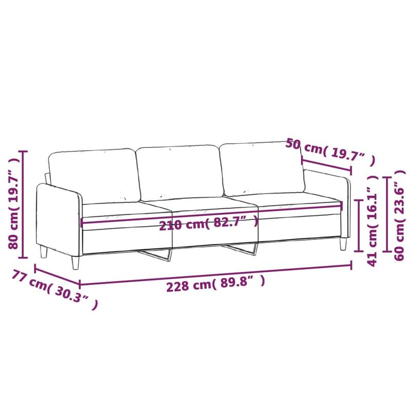 vidaXL Sofa Chair Living Room Accent Upholstered Chair with Armrest Fabric