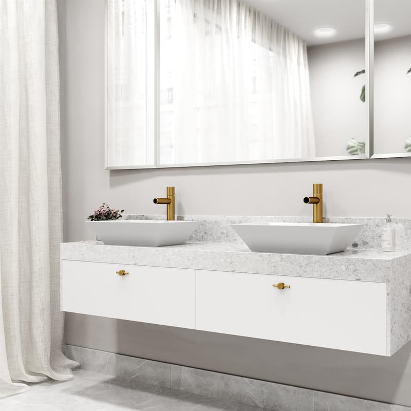 VIGO Ashford 11" H Single Handle Single Hole Vessel Bathroom Faucet