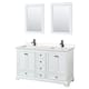 Option White / Carrara Cultured Marble Top / Matte Black