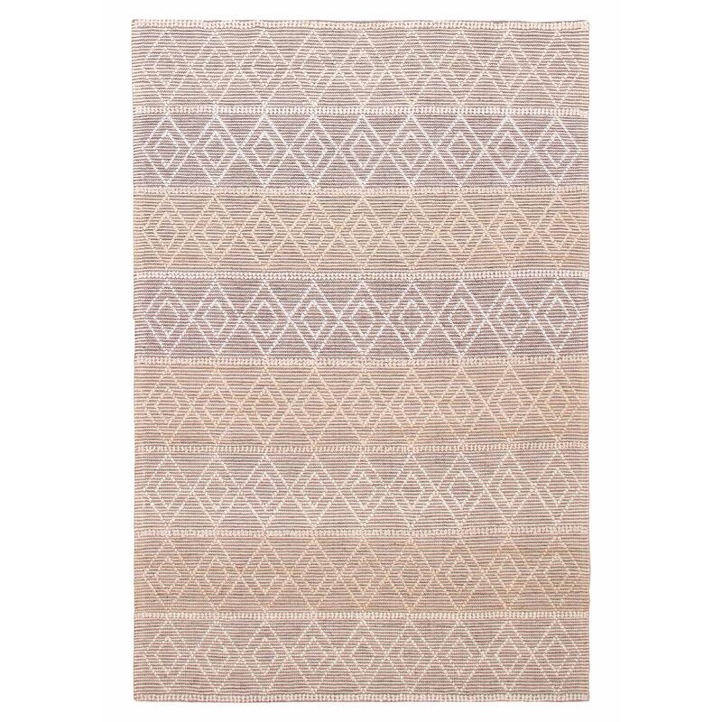 ECARPETGALLERY Braid weave Sienna Beige Wool Rug - 6'1 x 9'0 - Beige - 6'1 x 9'0