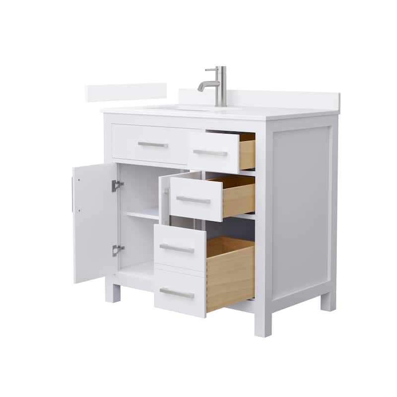 Wyndham Collection WCG2424-36S-QTZ-UNSMXX Beckett 36" Free Standing